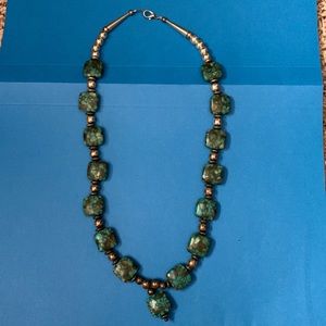 Silver and stone necklace purchased in Sedona, AZ.